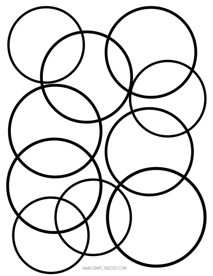 a black and white drawing of circles