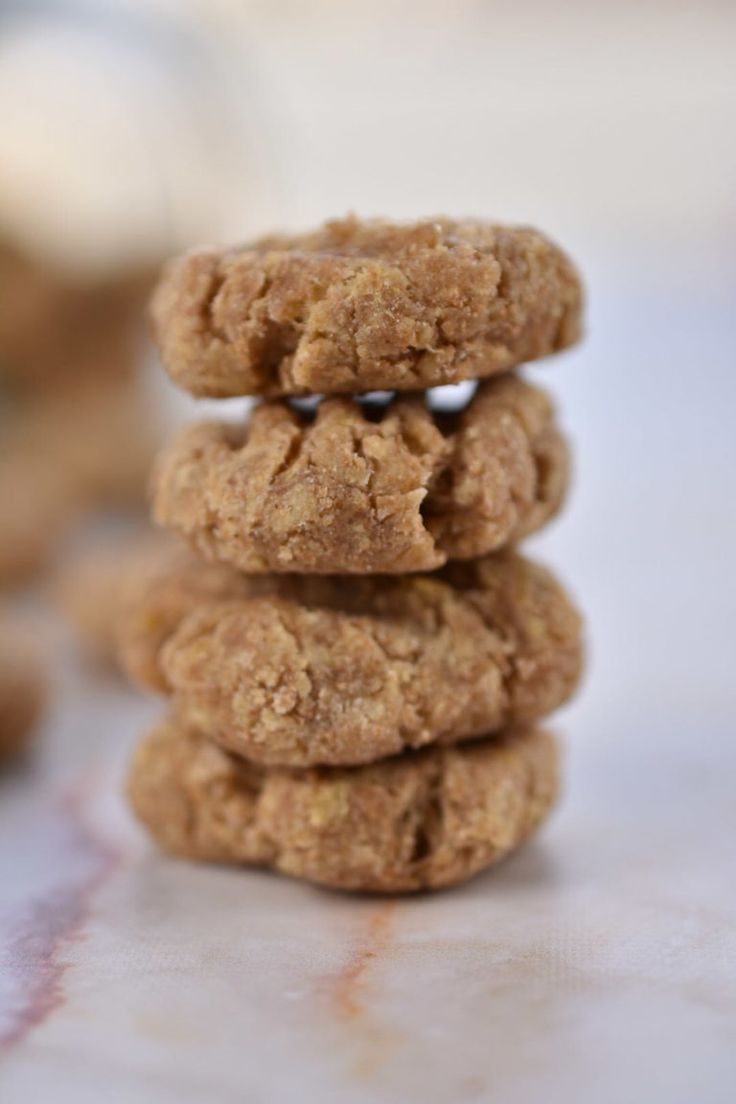 three cookies stacked on top of each other