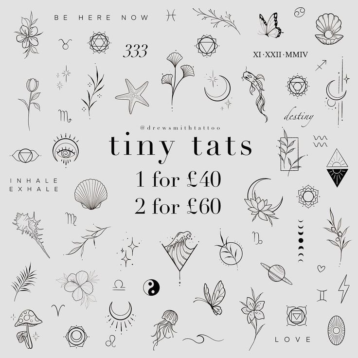 an image of tiny tattoos for $ 40 or less on the webpage, click here