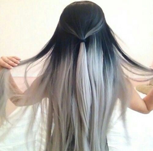 Grey Balayage, Silver Ombre Hair, Grey Ombre Hair, Ombré Hair, Ombre Hair Color, Grunge Hair, Hair Color For Black Hair, Grey Hair, Silver Hair