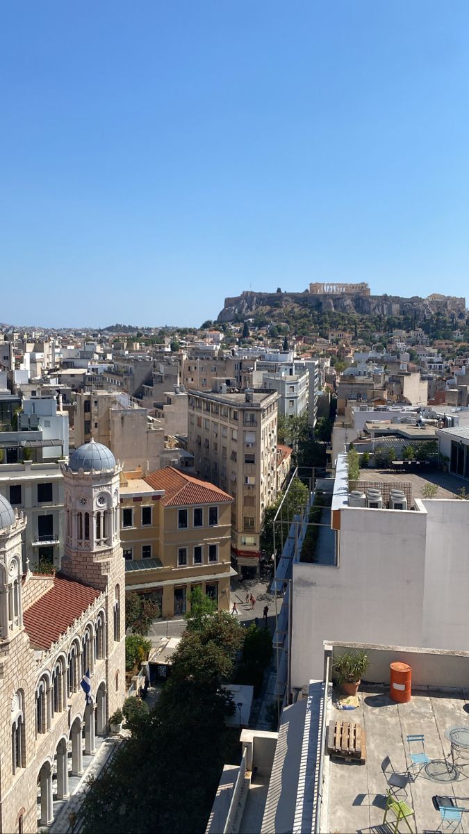 an aerial view of the city from above