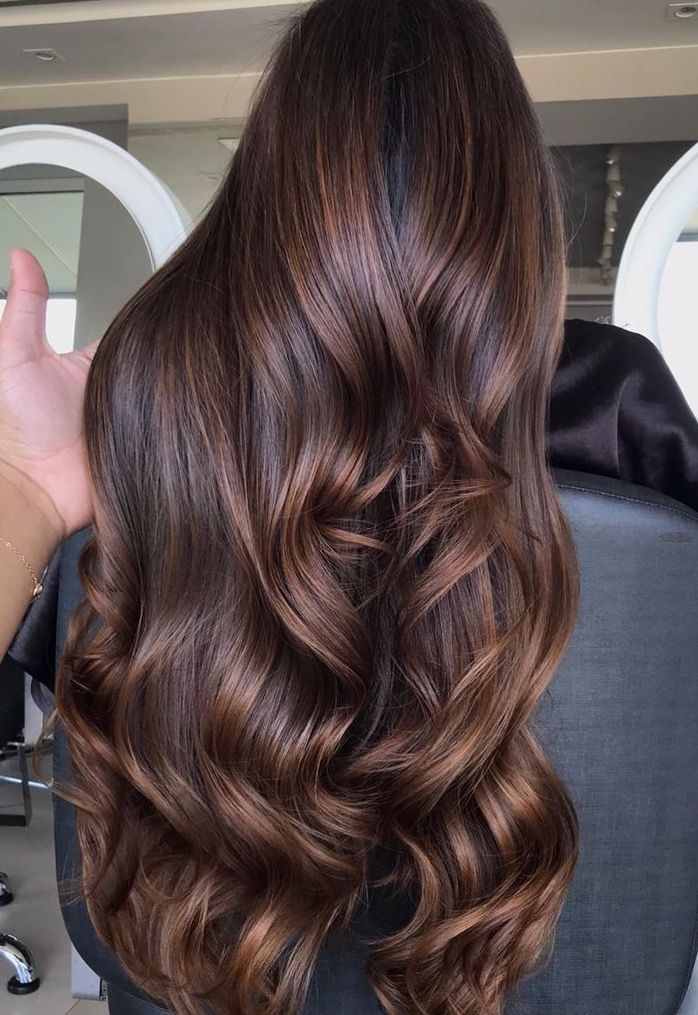 Auburn Balayage On Brown Hair, Balayage Cafe, Honey Caramel Highlights On Brown Hair, Balayage Long Hair, Black Hair Balayage, Brown Hair Looks, Brown Hair Inspo, Brunette Hair With Highlights, Long Hair Color