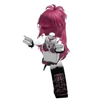 a girl with pink hair is standing in the air and holding onto a piece of paper