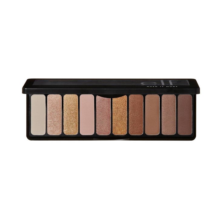 e.l.f. Need It Nude Eyeshadow Palette - .49oz Affordable Eyeshadow Palettes, Elf Eyeshadow Palette, Elf Eyeshadow, Intermediate Colors, Nude Eyeshadow Palette, E.l.f. Cosmetics, Nude Palette, Neutral Eyeshadow, Best Eyeshadow