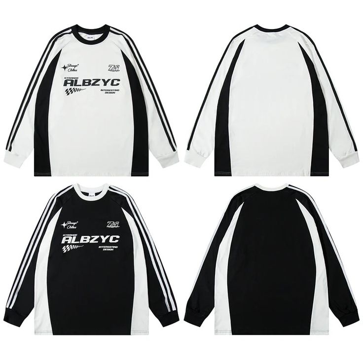 ALBZYC 71 T-shirt - h0neybear Sportswear Long Sleeve T-shirt With Graphic Print, White Long Sleeve Sportswear T-shirt, Black T-shirt With Contrast Stripes For Streetwear, Athleisure Raglan Sleeve Tops For Streetwear, Long Sleeve Sportswear Tops For Streetwear, Long Sleeve T-shirt With Ribbed Cuffs For Streetwear, Long Sleeve Tops For Streetwear, Varsity Long Sleeve Sports T-shirt, Streetwear Sportswear T-shirt With Three Stripes