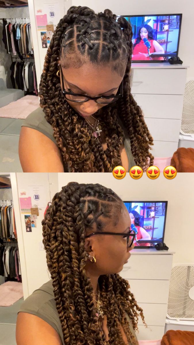 Cris Cross Passion Twist, Blond Passion Twists Black Women, Honey Blonde Passion Twists Black Women, Criss Cross Rubber Band Passion Twist, Passion Twists Blonde, Criss Cross Passion Twist, Blonde Passion Twist, Honey Blonde Passion Twist, Passion Twists Hairstyle Claw Clip