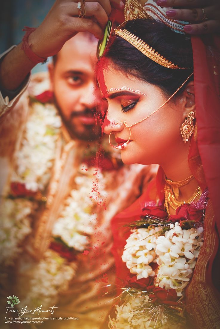 the bride and groom are getting ready for their wedding ceremony to begin, in this image