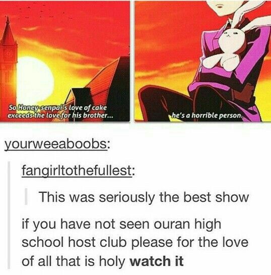 Ouran High School Host Club Fruit Basket Anime, Ouran High School Host Club Funny, Ouran Highschool Host Club, Host Club Anime, Basket Anime, Shojo Anime, Ouran Highschool, Ouran Host Club, L Lawliet