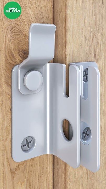 a white door hinge with two knobs on the front and back of it