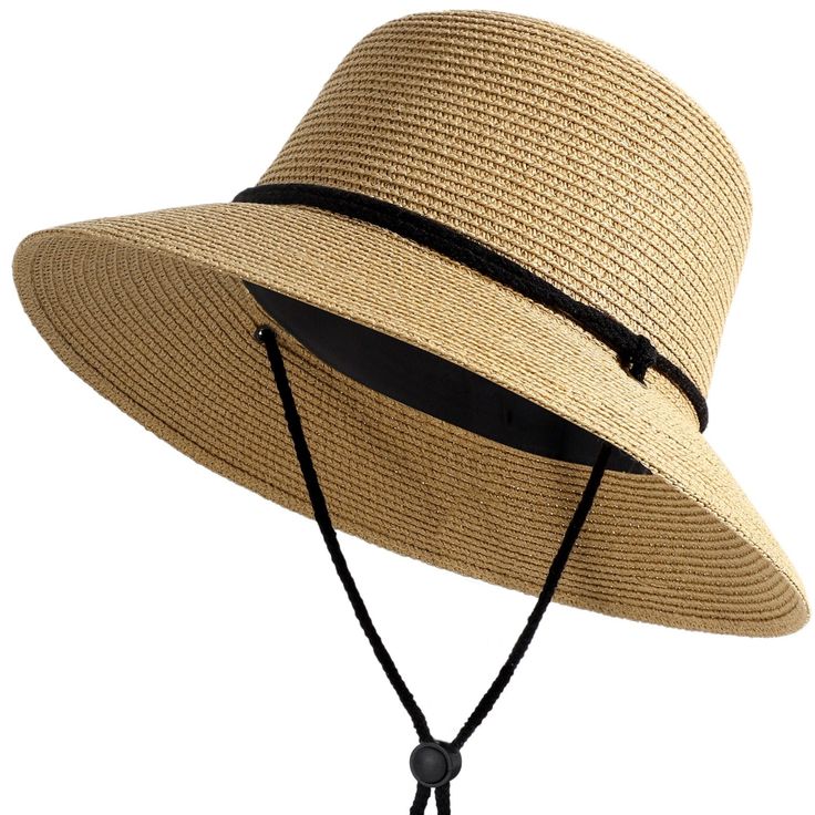 A wide brim straw hat helps a lot on your every sunny day! Stylish and comfortable to make up your fantastic summer look and cool down your summer days! It’s a practical and functional sun protection hat for fishing, hiking, adventuring, etc. Enjoy the beach, water, and sun...under this delicate sun straw hat! Details: Adjustable string inside Portable & Foldable-Easy to Carry Care: Wipe clean with damp cloth. Do not wash. Material: 90% Paper Straw and 10% Polyester Measurements: Head Circumfere Lightweight Curved Brim Bucket Hat For Vacation, Lightweight Bucket Hat With Curved Brim For Vacation, Lightweight Fedora Sun Hat For Vacation, Solid Sun Hat For Beach Season, Lightweight Adjustable Sun Hat For Outdoor, Adjustable Packable Bucket Hat For Beach, Adjustable Packable Summer Bucket Hat, Lightweight Brimmed Sun Hat For Outdoor, Lightweight Wide Brim Sun Hat For Beach Season