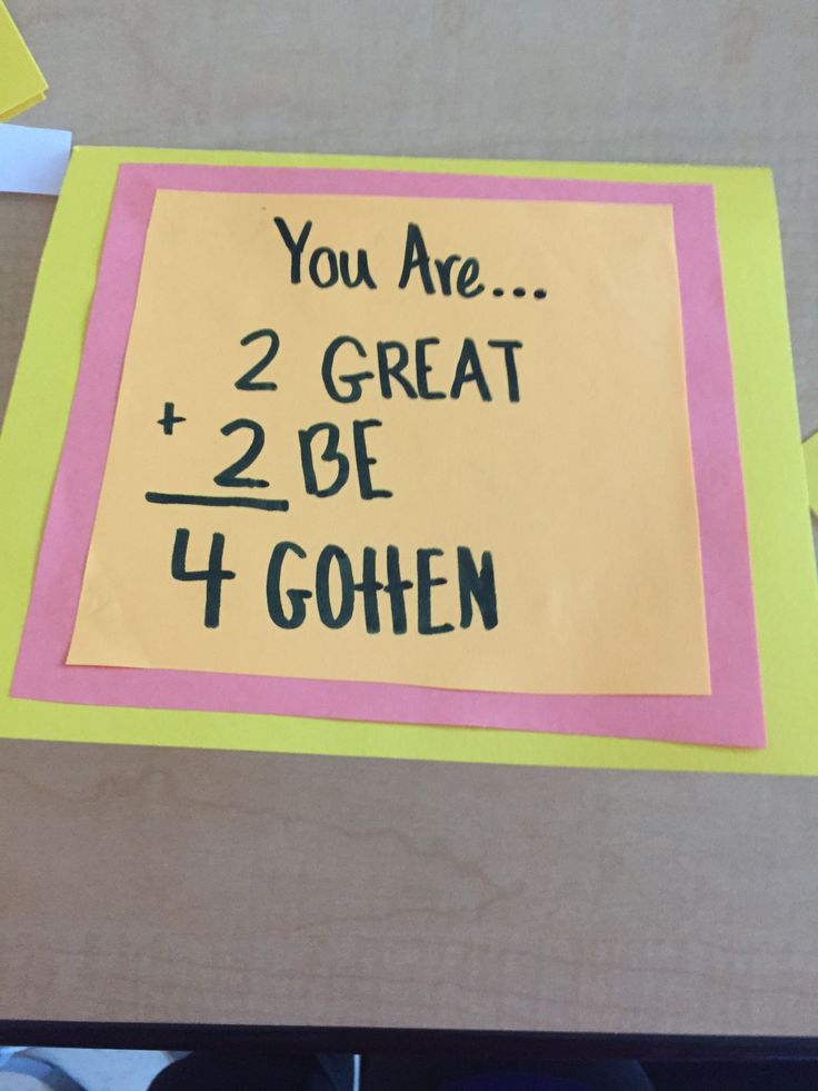 a sign that says you are 2 great + 2 be 4 gohen on it