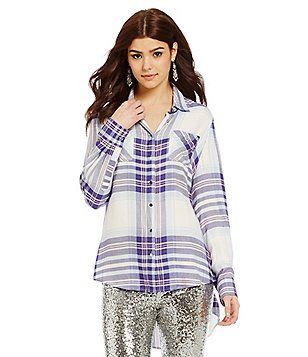 Gianni Bini Jalissa Plaid Blouse Gianni Bini, Plaid Blouse, Exclusive Collection, Accessories Design, Tunic Tops, Plaid, Clothes For Women, Women's Top, Clothes