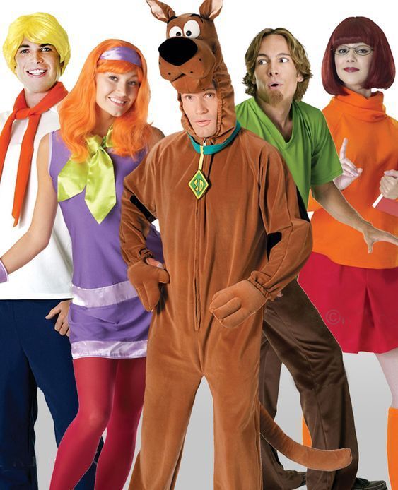 the scooby gang is wearing costumes for halloween