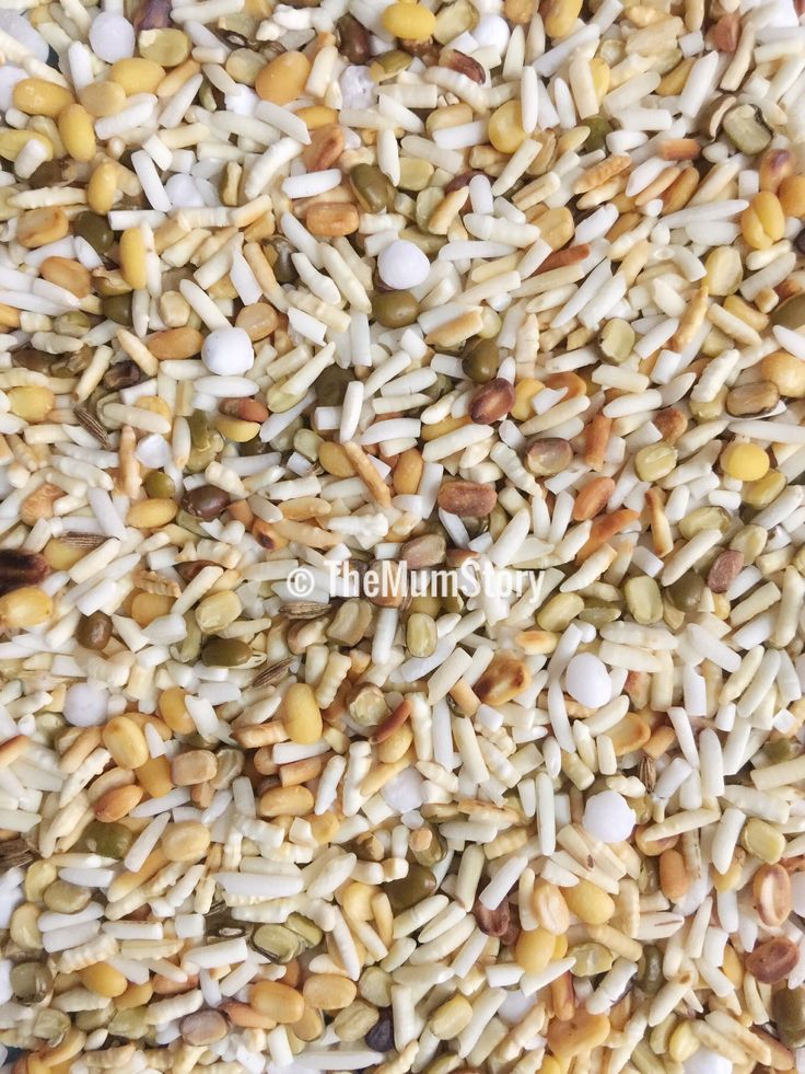 close up view of rice and nuts