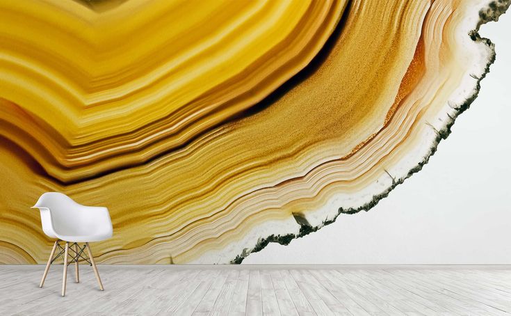 a slice of wood that is yellow and brown