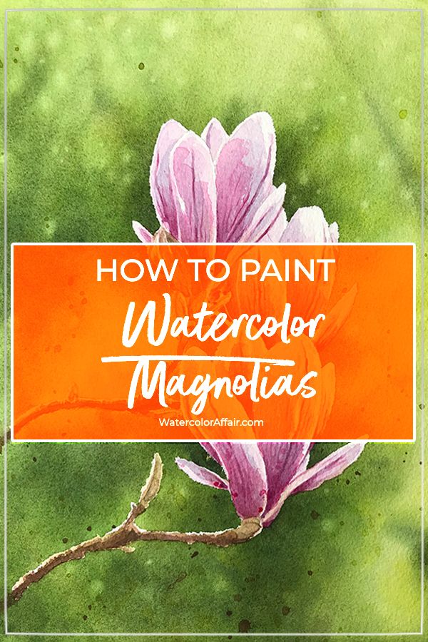 watercolor painting with the words how to paint watercolor magentais on it