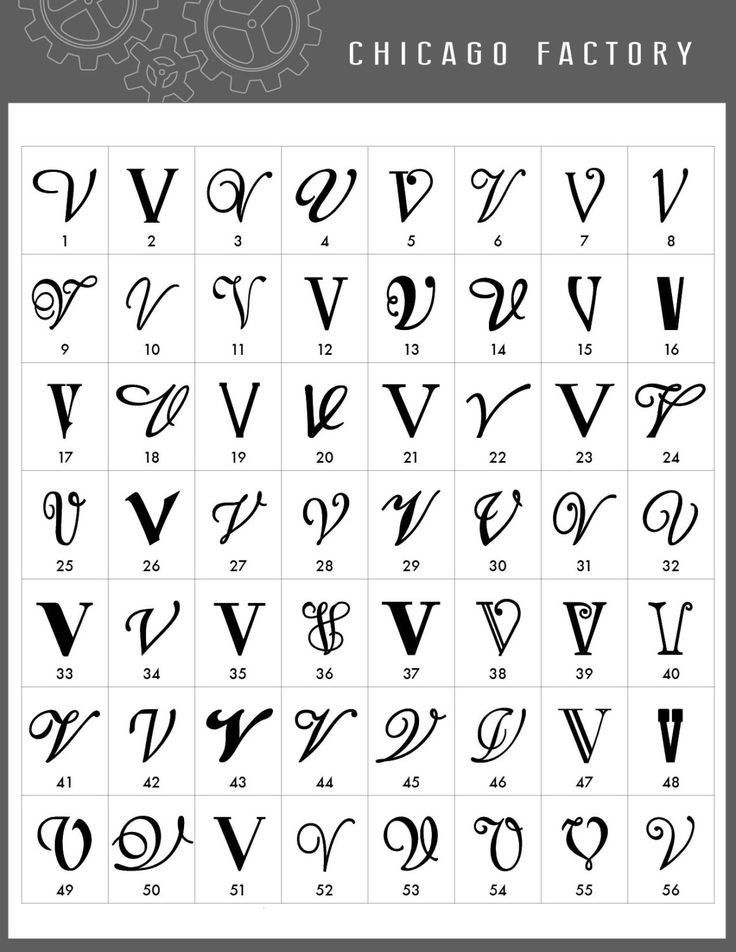 the chicago factory alphabet is shown in black and white, with an ornate font pattern