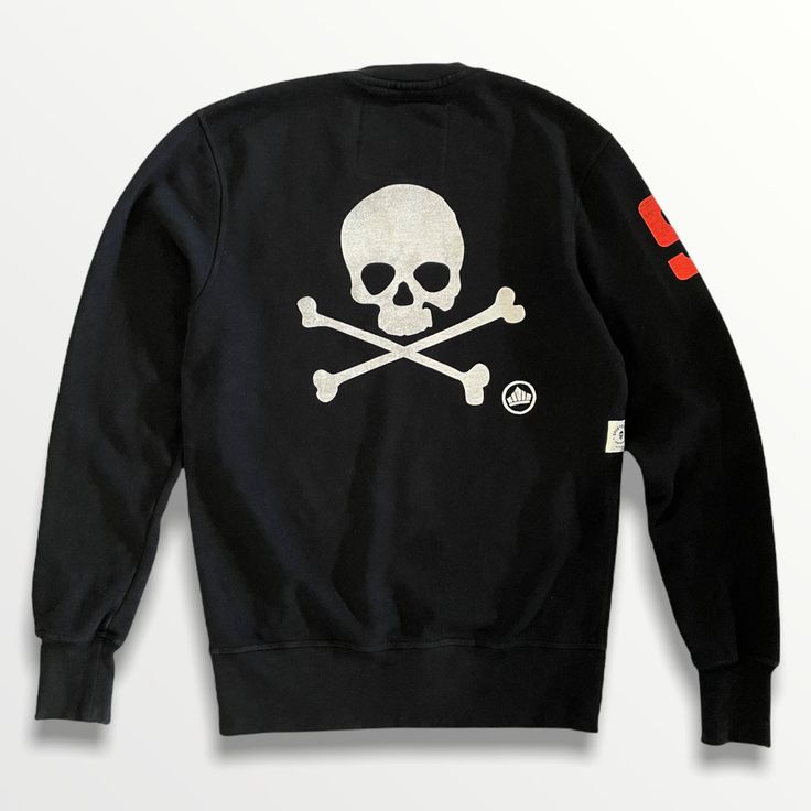 Unique Skull Crew Sweatshirt Sport Of Kings, Pink Skull, Custom Hand Painted, Fine Yarn, Fleece Sweater, Crew Sweatshirts, Watercolor Artwork, Staple Pieces, Navy Color