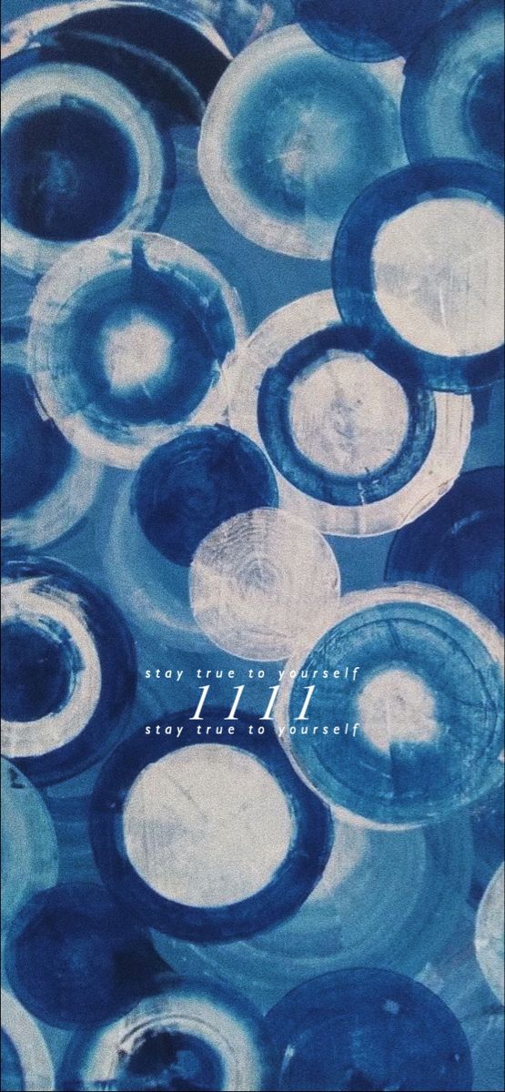 blue and white circles are shown in this abstract photograph, with the words art on it