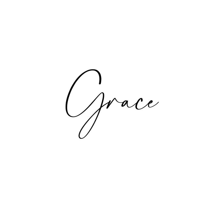 the word grace written in cursive handwriting