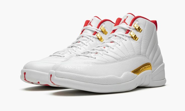 The Air Jordan 12 “FIBA” adds yet another outstanding colorway to the legendary model’s lineup of releases.  The “FIBA” model pays homage to the 2019 FIBA Basketball World Cup, an international tournament for men’s national teams held every four years.  White leather and nubuck are prominent throughout the upper, midsole, and outsole of the design.  Hits of University Red pop along the ankle collar, branding along the tongue, back heel tab, and Jumpman logo on the outsole.  A metallic gold Jumpm Fiba Basketball, Air Jordan 12, Jumpman Logo, Air Jordan 12 Retro, Jordan 12 Retro, Jordan 12, Jordans 12, Chinese Characters, New Nike Air