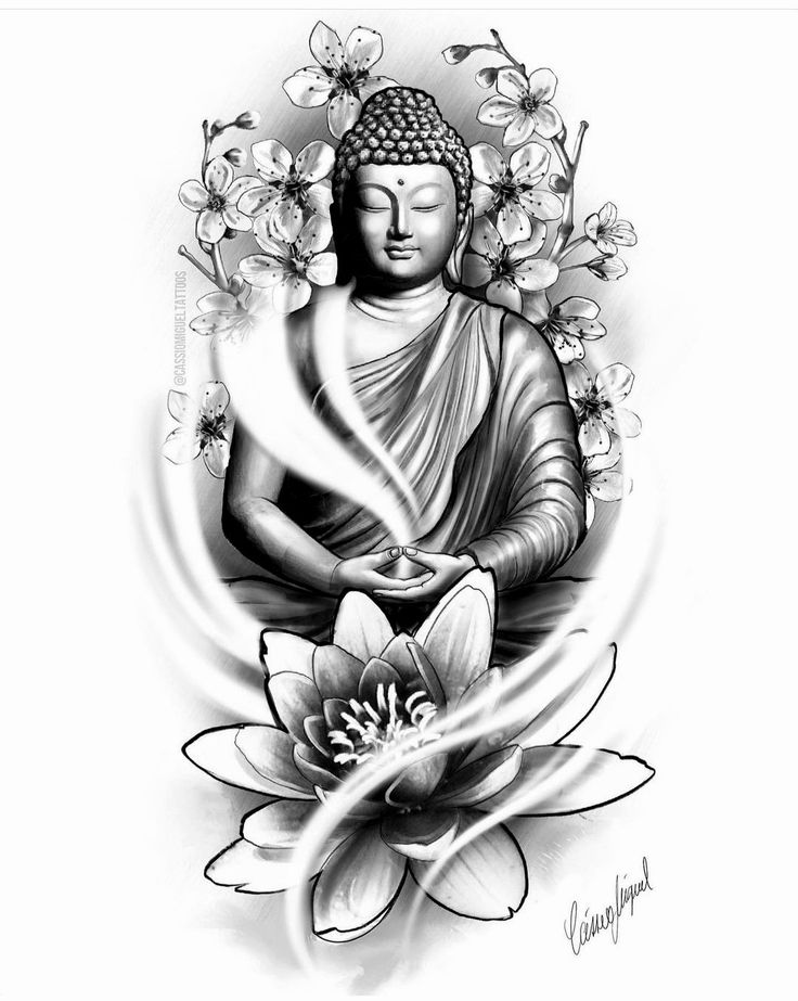 a buddha statue sitting on top of a flower