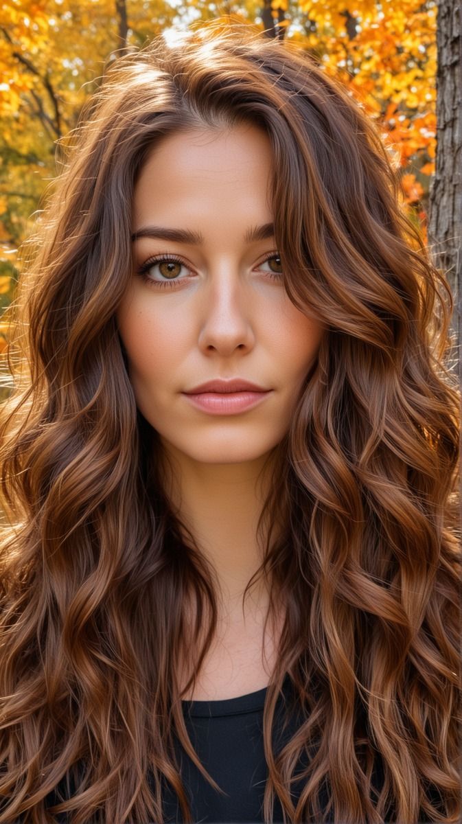 Brown Hair With Highlights Red Tones, Brown Hair Auburn Money Piece, Different Tones Of Brown Hair, Chestnut Brown Hair With Lowlights, Hair For Autumn Skin Tone, Fall Hair Light Brown, Red Hair For Brown Eyes, Short Chestnut Brown Hair, Rich Red Brown Hair Color