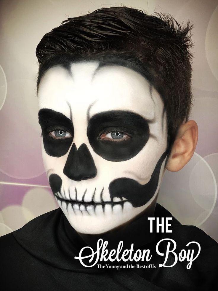 Boys Skeleton Face Paint, Skelton Faces Makeup Kids, Skeleton Makeup For Boys, Skeleton Face Paint Halloween, Skeleton Makeup Kids Boys, Boys Skeleton Makeup, Skeleton Boy Makeup, Boy Skull Makeup, Halloween Makeup Boys Kids