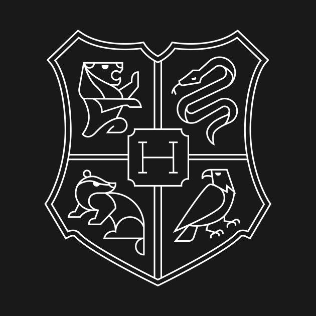 the harry potter crest on a black background