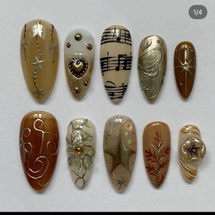 Ren Faire Nails, Tarot Nails, Lamp Nails, Vintage Nails, Grunge Nails, Pretty Gel Nails, Really Cute Nails, Kawaii Nails, Dream Nails