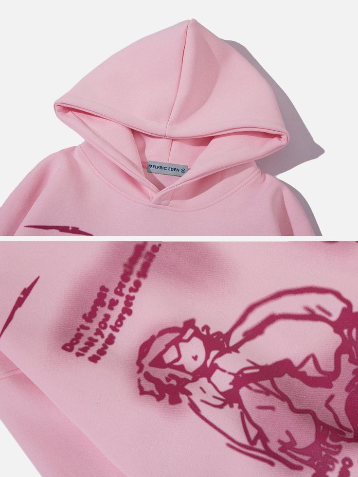 This enchanting pink hoodie is a visual treat, adorned with an exquisitely detailed cartoon print. Whether you're lounging at home, stepping out for a casual outing, or simply expressing your love for all things cute and pink, this is the perfect companion.



Material: 65% Cotton, 35% Polyester.

Clothing details: Cartoon Figure Print.



MODEL INFO

Female 5'4 (162cm) 110 lbs (50kg) Size: S (Oversize Style）
Male 5'10 (178cm) 150 lbs (68kg) Size: L (Oversize Style）

SIZE GUIDE Pink Harajuku Hoodie With Drawstring, Pink Harajuku Hooded Sweatshirt, Pink Harajuku Style Hooded Sweatshirt, Spring Harajuku Sweatshirt With Cartoon Print, Pink Harajuku Cotton Hoodie, Pink Harajuku Style Cotton Hoodie, Pink Cotton Harajuku Style Hoodie, Spring Harajuku Hoodie With Cartoon Print, Harajuku Style Pink Hoodie With Graphic Print