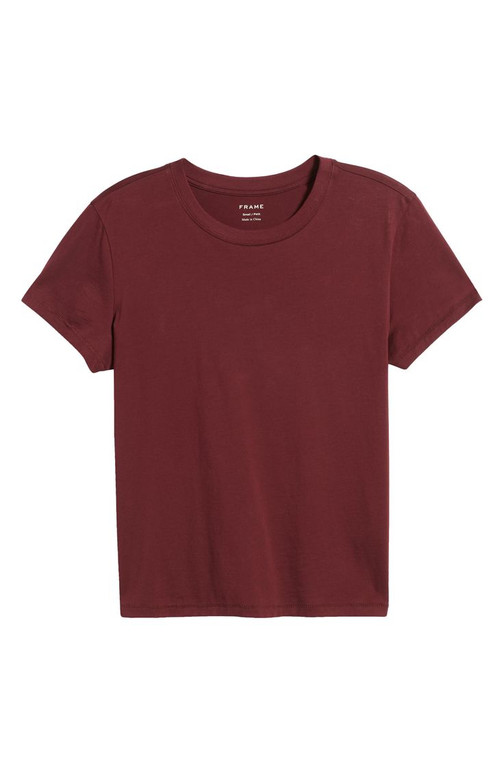 A staple you'll turn to time and again, this supremely soft cotton T-shirt layers well and looks great on its own. 21" length (size Medium) Crewneck Short sleeves 100% cotton Machine wash, tumble dry Imported Fall Layering Cotton T-shirt, Basic Soft-washed T-shirt For Layering, Soft-washed T-shirt For Layering In Fall, Short Sleeve T-shirt For Layering In Fall, Basic Cotton Tops For Layering, Cotton Crew Neck T-shirt For Layering, Soft-washed Cotton Tops For Layering, Organic Cotton Short Sleeve Fall Top, Graphic Tee With Crew Neck For Layering