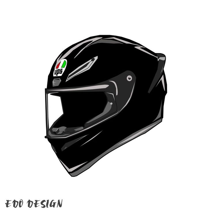 a black motorcycle helmet on a white background with the words fo design below it