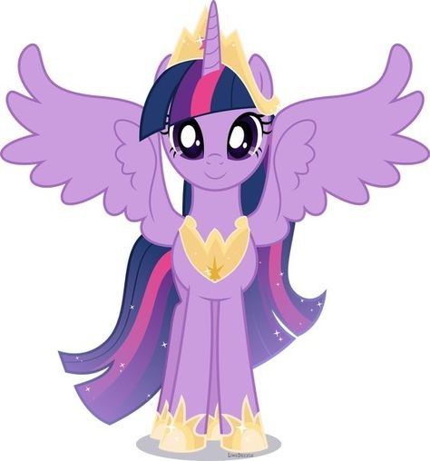 a purple pony with wings and a crown