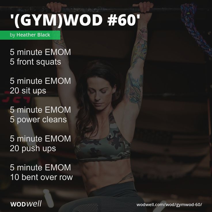 a woman doing squats with the words gymwod 60 on her chest and arms