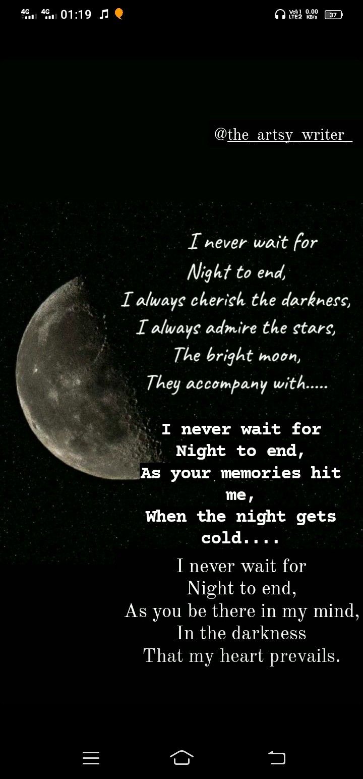 an image of the moon in the night sky with words written on it and below