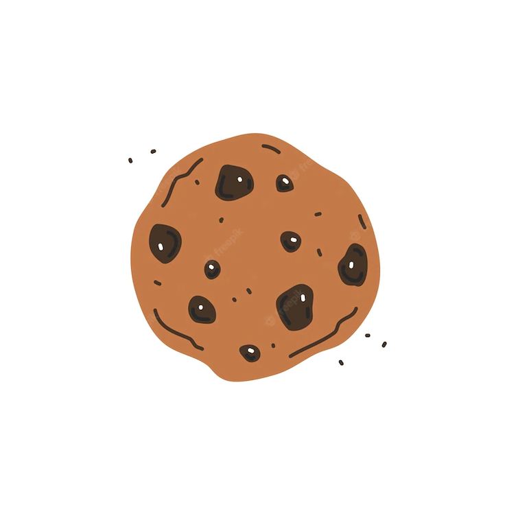 a cookie with chocolate chips on it