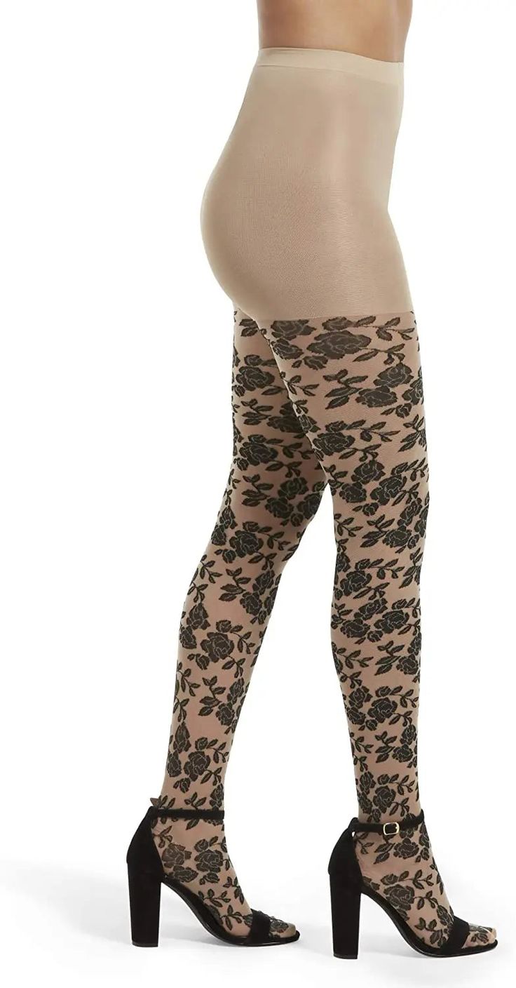 There are so many pantyhose alternatives to pick from, but these floral print tights are a wardrobe essential that never goes out of style. These patterned tights are easy to wear and can be worn in a variety of ways, whether your style is edgy or refined. Your legs will take center stage in these HUE Black Floral Fashion Print Tights. These opaque tights provide an extra layer of coverage while still maintaining the style you desire. These tights have an all-over floral pattern that makes them Dress To Romper, Print Tights, Printed Tights, Patterned Tights, Opaque Tights, Floral Fashion, Center Stage, Out Of Style, Fashion Prints