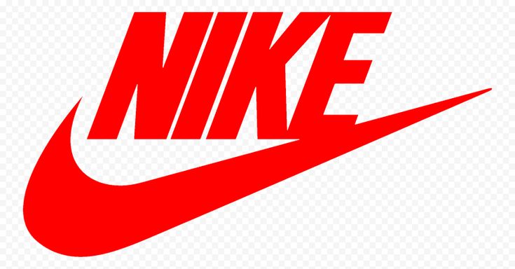 the nike logo is shown in red on a transparent background, hd png files