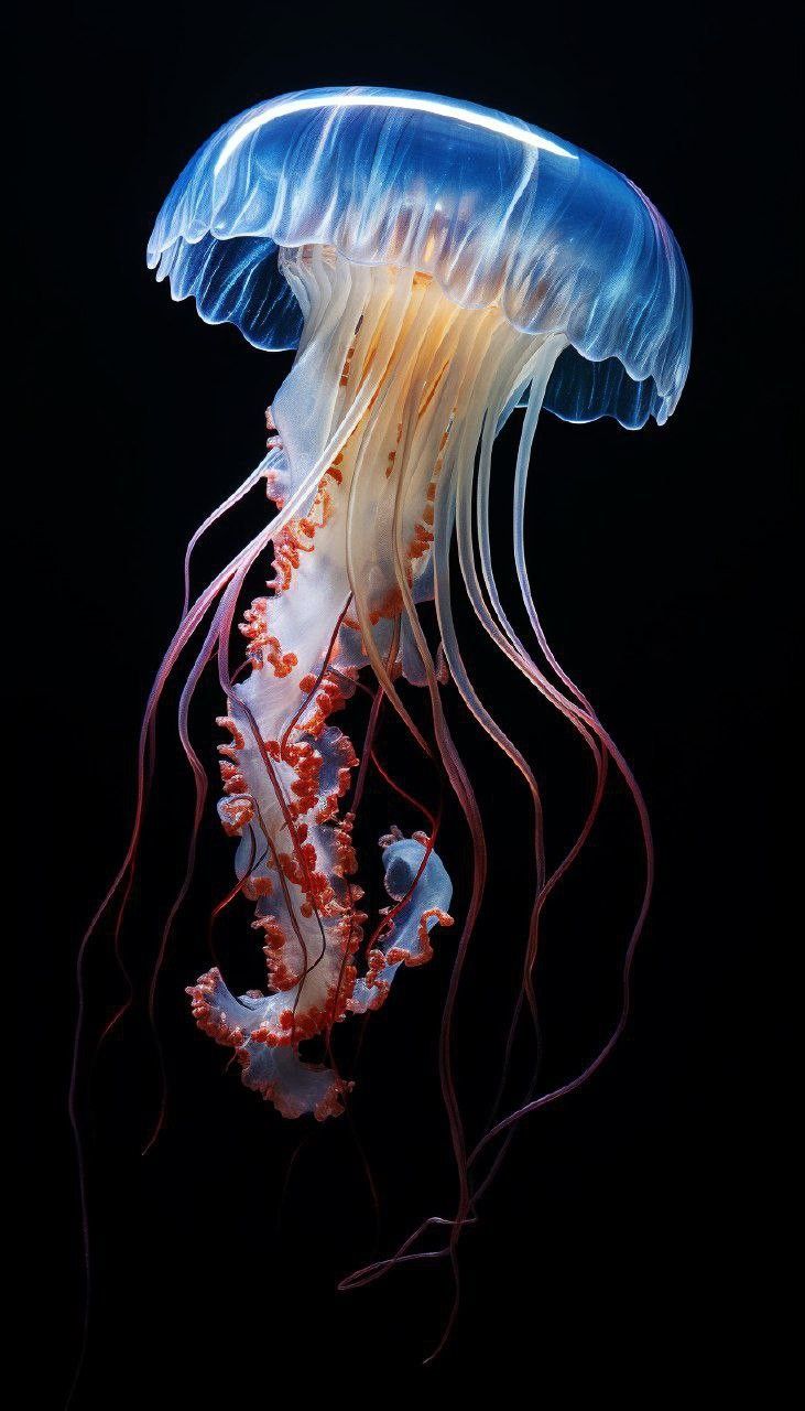 a jellyfish is swimming in the water