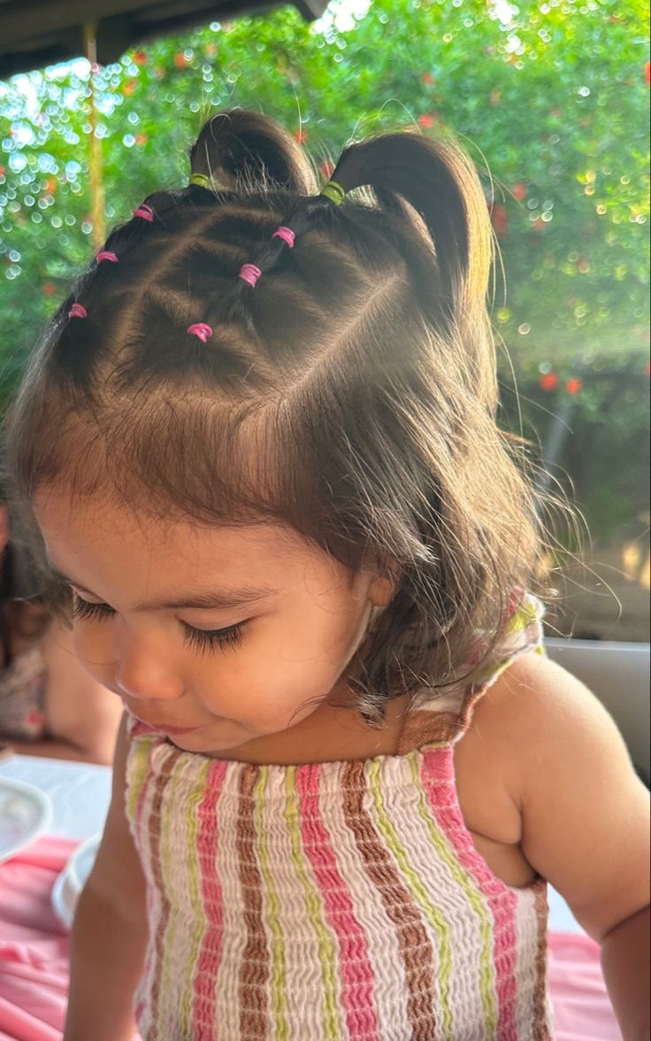 Short Hair Styles Little Kids, Toddler Hairstyles Girl Summer, Hairstyles For Curly Hair Toddler Girl, Cute Infant Hairstyles, Newborn Girl Hairstyles, Short Toddler Girl Hairstyles, Newborn Baby Hairstyles, Hairstyles For 2 Year Girl, Toddler Summer Hairstyles