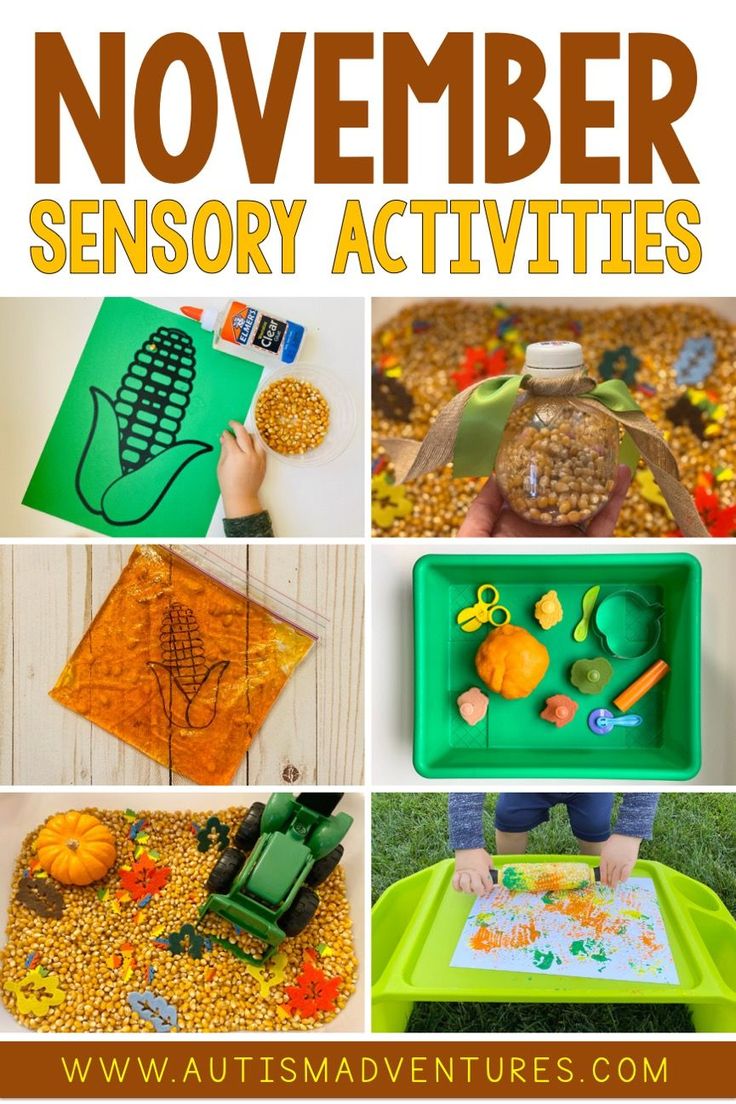 a collage of different activities for kids to play with in the fall and winter