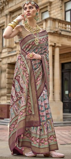 Multicolor color Saree in Art Silk, Silk fabric with Printed, Weaving work Saree Outfit, Bollywood Sarees Online, Bollywood Bridal, Organza Blouse, Designer Silk Sarees, Latest Designer Sarees, Traditional Saree, Art Silk Sarees, Trendy Sarees