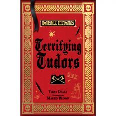 an old book with the title terrifying tudors