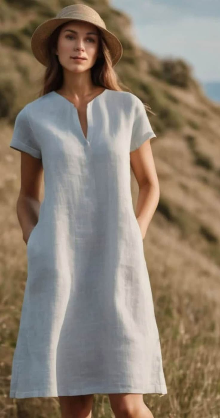 Pocketed Linen Dress Pattern, Summer Linen Dress Pattern,spring Dress Pattern,women Dress Pattern , A0 A4 US Letter-us 2 to 30 - Etsy Linen Dress Pattern Tunics, Spring Dress Pattern, Linen Dress Pattern, Linen Casual Dress, Linen Dresses Summer, Skirt Patterns, Latest Dress Design, Summer Dress Patterns, Beautiful Casual Dresses