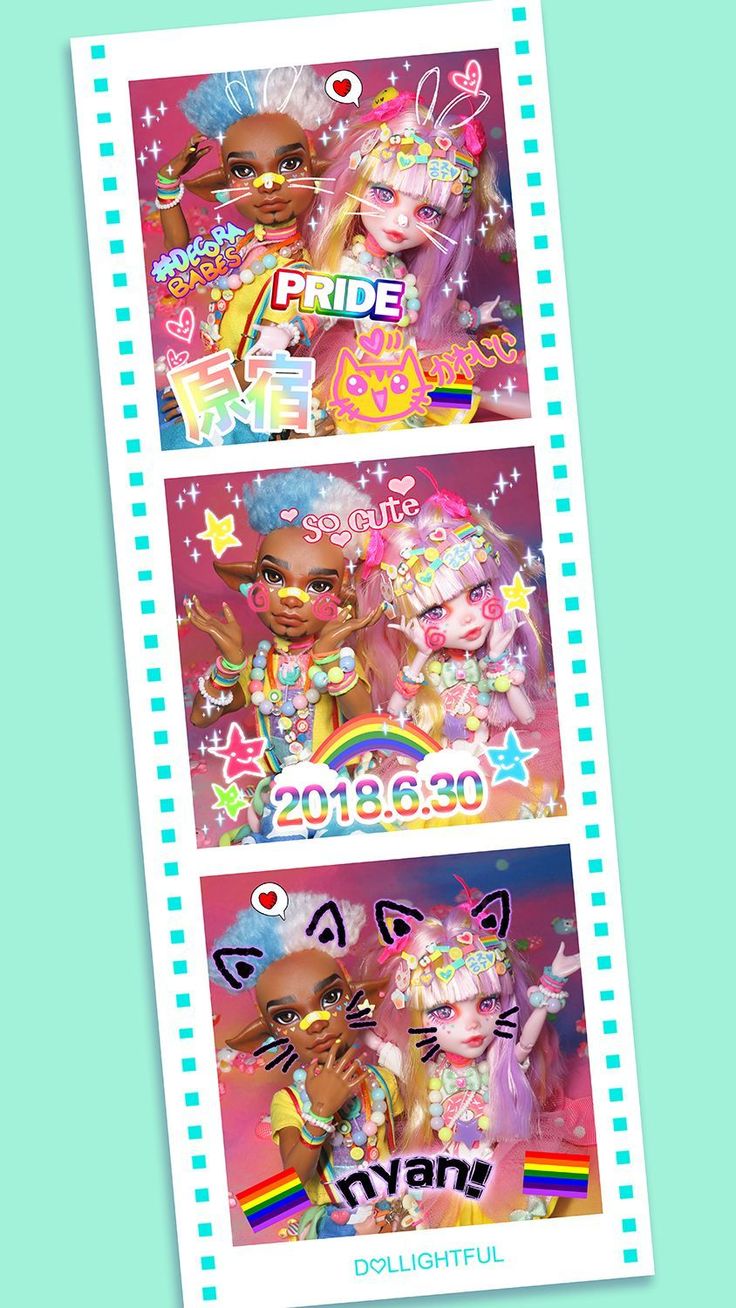 Purikura!! Juwon and Ayako's Japanese Photobooth pictures <3 Custom Harajuku Fashion OOAK Monster High Doll repaints by Dollightful Harajuku Decora Kei, Decora Kei Fashion, Last Day Of June, Harajuku Decora, Doll Customs, Photobooth Pictures, Kei Fashion, Custom Monster High Dolls, Happy Pride Month