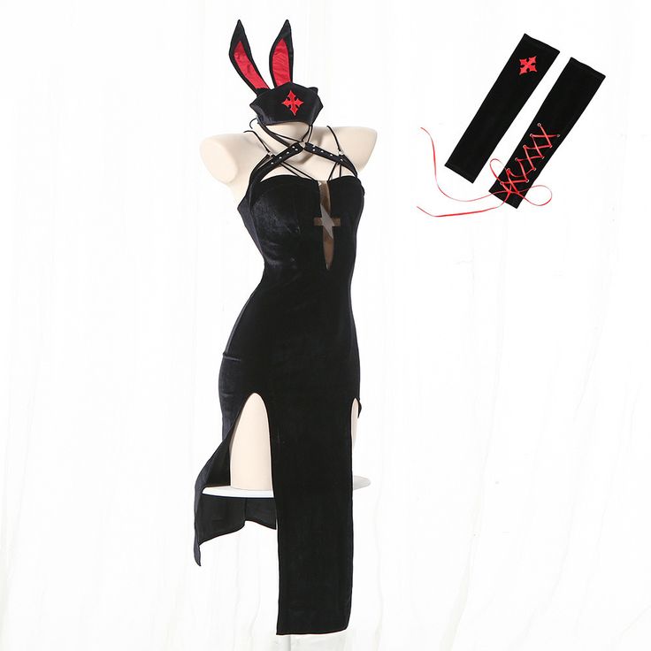 Unmissable deal! Anime Cosplay Bunny Girls Hollween Party Dress Cat Lady Role Play Velvet Dress, now at an incredible price of $42.00! Grab it now! Side Split Dress, Bunny Girls, Body Hugging Dress, Performance Costume, All Hallows Eve, Costume Cosplay, Bunny Girl, Confident Woman