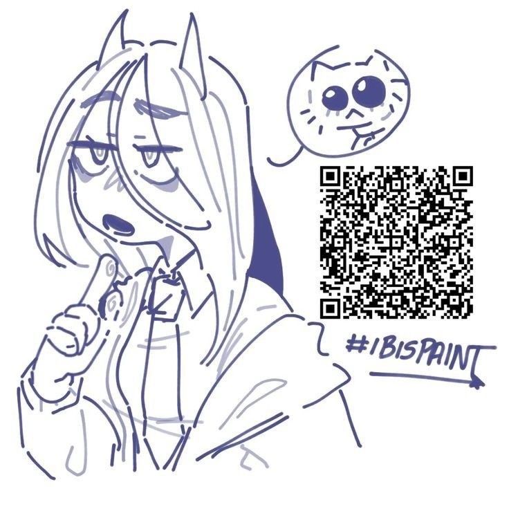 an anime character with a qr code next to her face and the caption that says, i bashrint