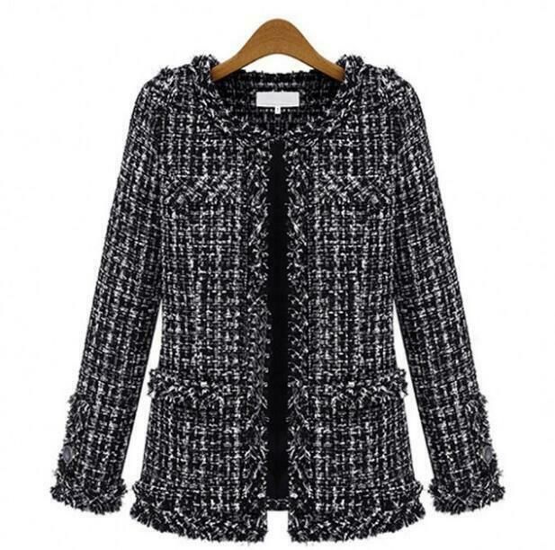 Women's Tweed Round Neck Frared Slim Fit Short Coat Outwear Fashion Jacket Item description Brand Unbranded Department Women Outer Shell Material Polyester Size Type Regular Style Coat Type Coat   Shipment Payment Return & Warranty Service & Feedbacks Shipment 1.We Ship to Worldwide. 2.Delivery time depends on destination and other factors, it may takes up to 15-30 days. If you don't receive the item after 35 days, please contact us, we'll investigate and solve the delivery problem. 3.Shipping days exclude weekends and public holidays. 4.Import duties, taxes, and charges are not included in the item price or shipping cost. These charges are the buyer's responsibility. Please check with your country's customs office to determine what these additional costs will be prior to bidding or buying Plaid Shorts Women, Type Collage, Socialite Style, Checkered Jacket, Plaid Sleeve, Loose Coats, Black Tweed, Retro Mode, Tweed Coat