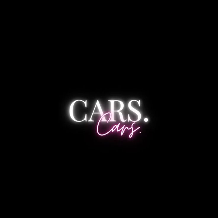 the words cars are lit up in the dark